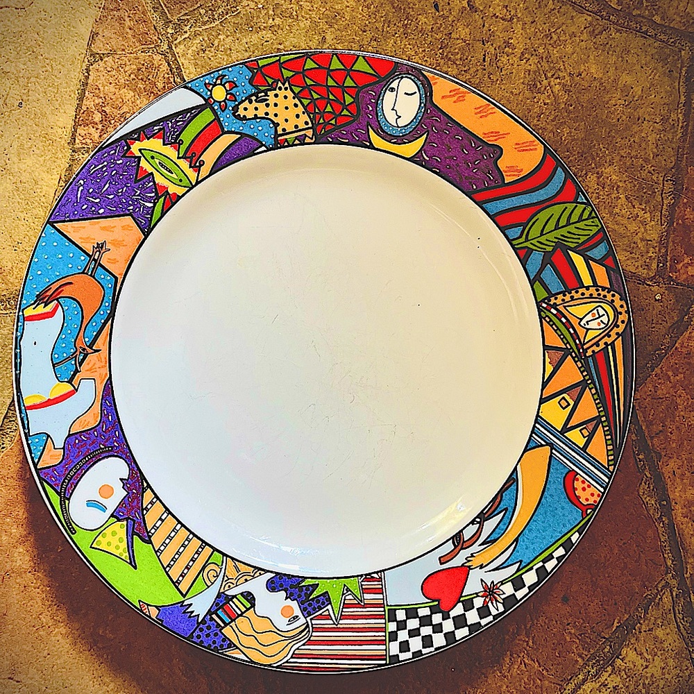 Vintage 1991 Vitromaster Metropolitan Stoneware Dinner Plates Set Of 2